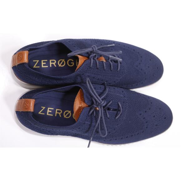 Cole Haan Mens Blue 2.ZeroGrand Stitchlite Wingtip Oxfords Dress Shoes 13 M main image 9